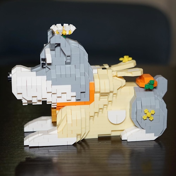 Schnauzer Byggeklodser, Hund Mikro Byggeklodser, Sød Dyre Serie Mikro Mini Byggeklodser Sæt, Mini Klodser Byggesæt Hund til Drenge & Piger