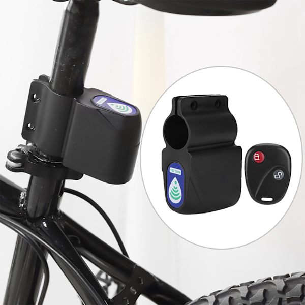 Stöldskyddande Cykellås Säkerhetslås Trådlös Fjärrkontroll Cykelalarm