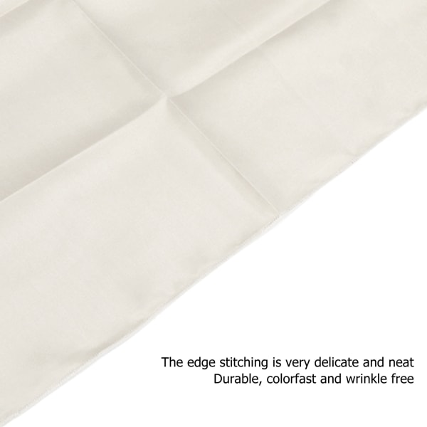 24 st Quadrata Satin Servetter 17x17 tum Mjuka Glansfulla Delikata Bordsservetter för Bröllop Fest Ceremonier White