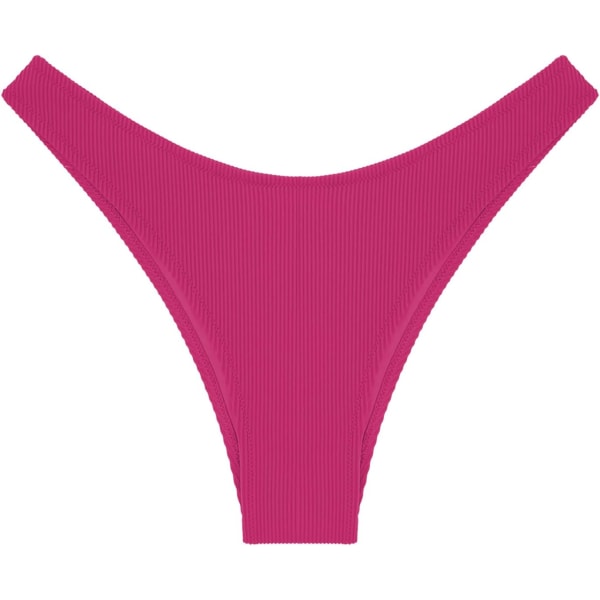 WJSMWomen 2-delad bandeau baddräkter Ribbade spetsar Axelbandslös Bandeau Bikini Set High Cut Baddräkter 0-rose Red S