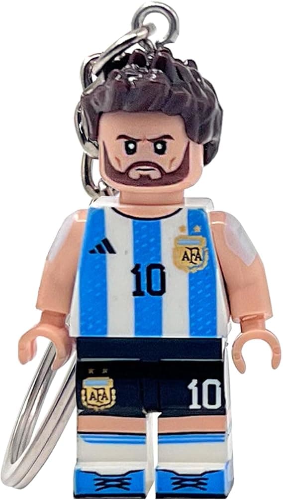 Brugerdefineret Messi Nøglering – Verdensmester Figur – Samlerobjekt Fodboldgave