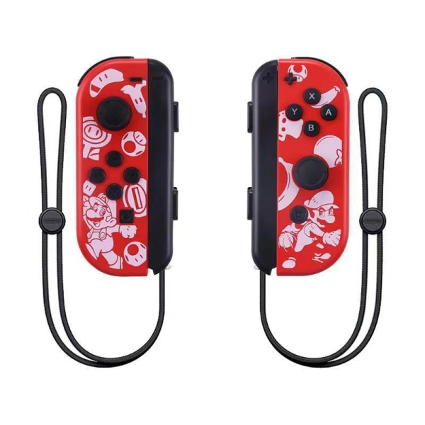 Nintendo switch-controller Joycon trådløs Bluetooth-spilcontroller fjernopvågning med reb Red Mario