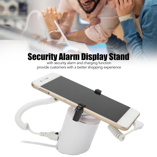 Sikkerhedsalarm Display Stativ Tyverisikret Mobiltelefon Display Holder med Opladningsfunktion til Udstillingshaller Type C