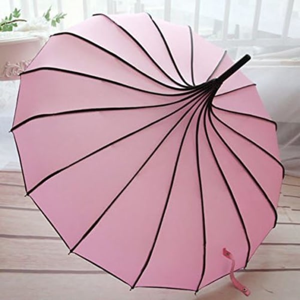 Pagoda Peak vanhanaikainen Ingenuity Umbrella aurinkovarjo (vaaleanpunainen) pink