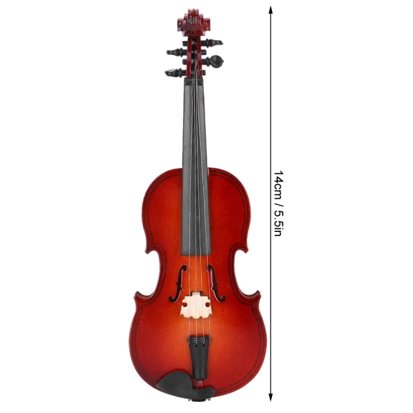 Puu Miniatyyri Viulu Malli Mini Musiikki-instrumentti Malli Työpöydän Koristeet Lahja 14cm