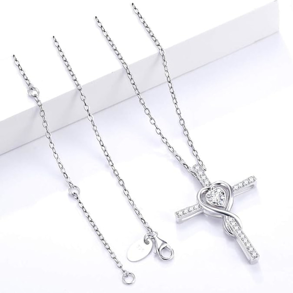 Kärleks Infinity Halsband för Hennes Födelsedagspresenter Fru Mamma Augusti September Månadssten Peridot Blå Safir Smycken 925 Sterling Silver White