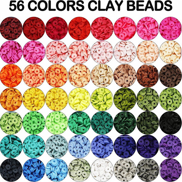 14600 stycken lerpärlar armband gör-det-själv-kit, mjuka keramiska pärlor pärlsträng set smycken armband DIY, bokstavspärlor för armband och smyckestillverkning