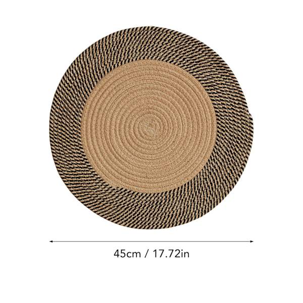 Pyöreä Jute-matto Kääntyvä Retro Pohjoismainen Tyyli Trendikäs Alue Matto Ympyrä Matto Makuuhuoneelle Käytävällä Retro Väri 45cm