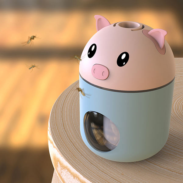 Myggavvisende nattlys - Trygt, mildt, bærbart tegnefilm-myggavvisende lampe for hjemmet, utendørs og reiser Pig Type