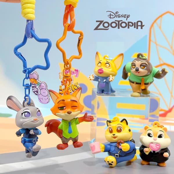 Zootopia Nick Wilde Nyckelring - Söt Rävkaraktär Väskberlock med Paracordrem Flash
