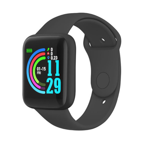 1,4 tommer Smart Watch 150mAh Skridttæller Alarm Indgående Besked Alert Sportstilstand Vandtæt Fitness Watch til IOS 9.0 til Android 5.0 Smartphone Black