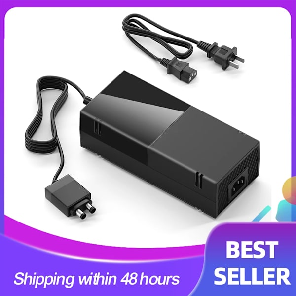 Strømforsyning for Xbox One,   Ac Adapter Strømforsyning for Xbox One, Flott ladeutstyrssett med kabel for Xbox One- A