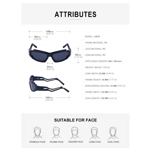 Miesten aurinkolasit - Polarisoidut urheiluaurinkolasit Ultrakevyet särkymättömän kehyksen silmälasit UV400 Suojaus miehille naisille, sininen