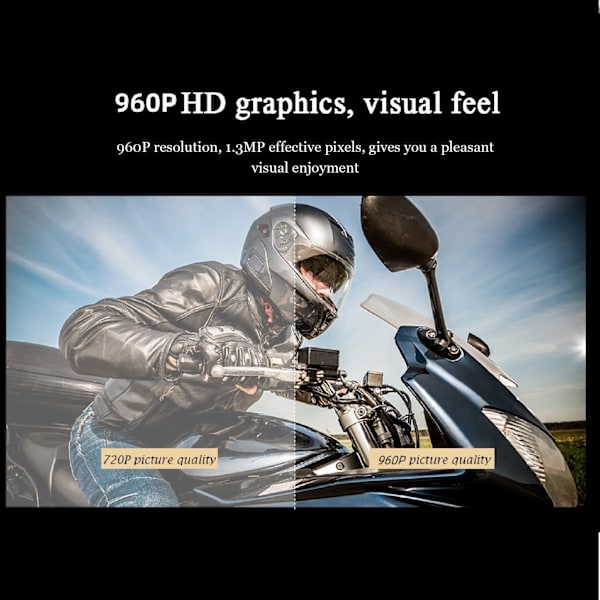 Sykkel motorsykkel hjelmkamera HD 960P Sports Action Kamera Motorsykkel Video DV Videokamera Sykkel Videoopptaker