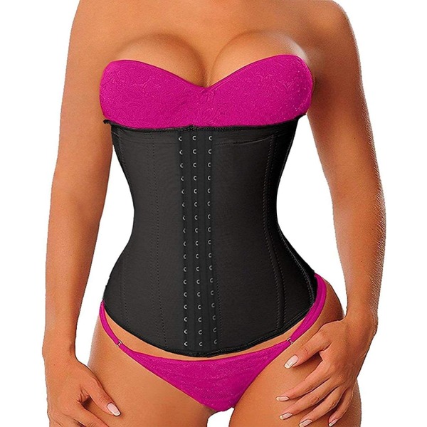 Lang Torso Midje Trener for Kvinner Underbust Korsetter Cincher Sport Girdle 1-black M