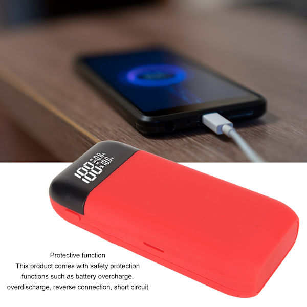 Lii MP2 18650 21700 Batteriladdare Powerbank Digital Display QC3.0 Snabbladdning Typ C Ingång Bärbar Mobil Strömförsörjning