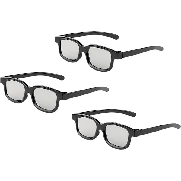 3D-lasit, pyöreästi polarisoidut, ei-vilkkuvat passiiviset 3D-lasit Reald-formaatin elokuvateattereille/passiivisesti polarisoiduille 3D-TV-projektoreille - 3D-lasit 3 pcs
