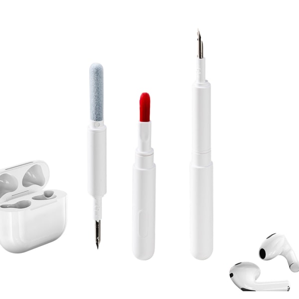 4 i 1 multi öronsnäckor rengöringspenna mjuk borste för Bluetooth hörsnäckor Hörlurar Tangentbord Kamera Mobiltelefon dammrengöring
