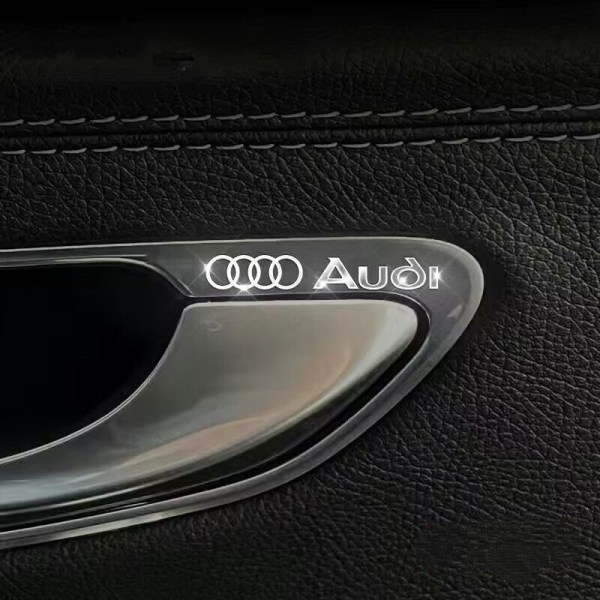 4 st bil metall bil logo dekorativa klistermärken dörrhandtag speglar rattkropp interiör fönster klistermärken Audi