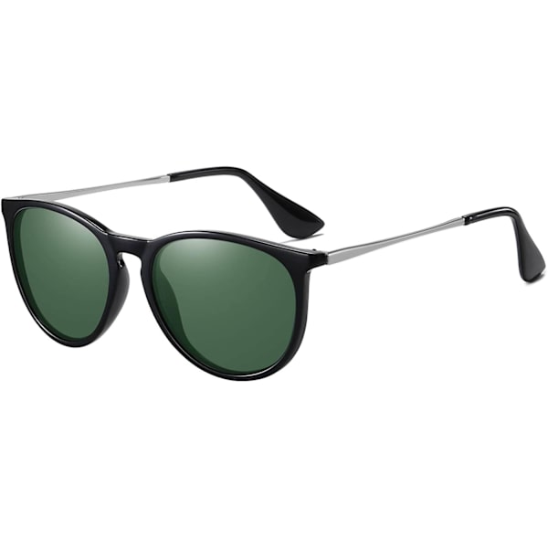 Aurinkolasit Naisille Miehille Vintage Polaroid Retro Aurinkolasit Naisille Aurinkolasit Pyöreä Klassinen UV-suoja Dark Green