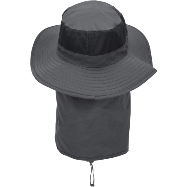 Outdoor Sun Hat UPF 50 Suojaus Vedenpitävä Kalastushattu Cover Kesä Kaulaläppähattu Dark Gray