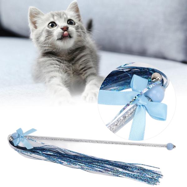 Rolig Kattsticka Träning Interaktion Rolig Kattsak Feather Wand Rolig Kattleksak Blå Ring Papper