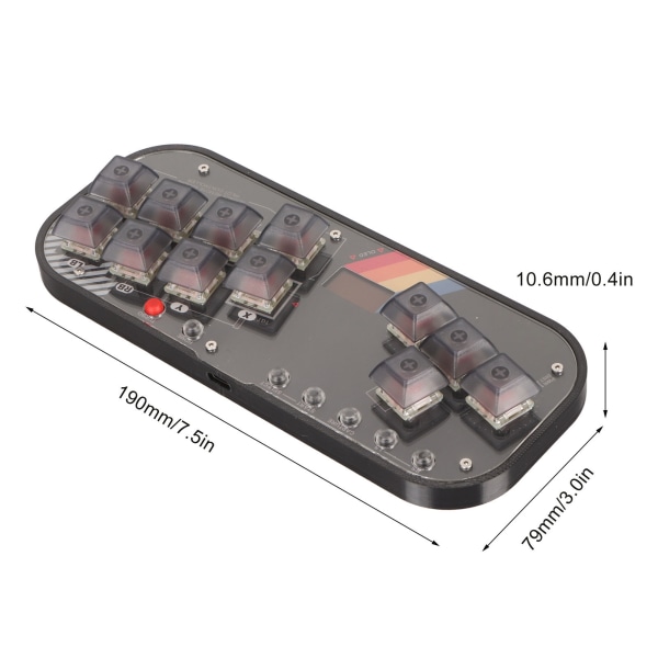 For Fighting Box Tastatur til Hitbox Mini Fighting Game Controller til SOCD Arcade Fight Stick til Mixbox Mekanisk Switch-knap