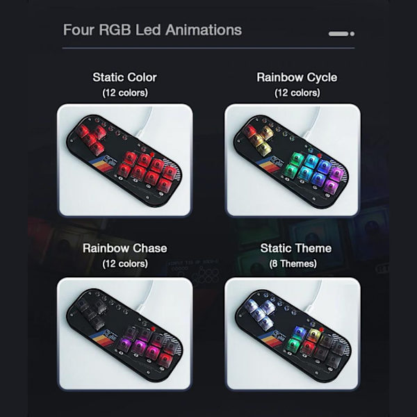 For Fighting Box Tastatur til Hitbox Mini Fighting Game Controller til SOCD Arcade Fight Stick til Mixbox Mekanisk Switch-knap