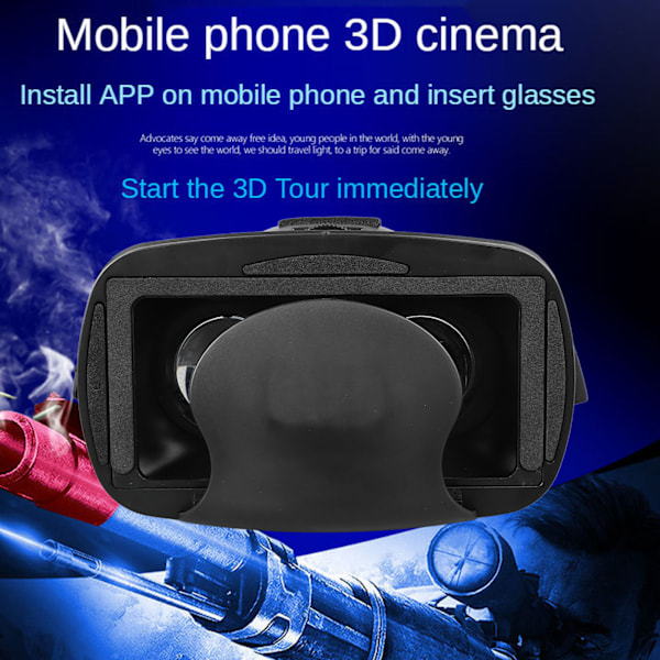 Virtual Reality Headset med justerbare stropper, Immersiv øjenbeskyttelse 3D VR-briller til spil 3D-film 10 pcs