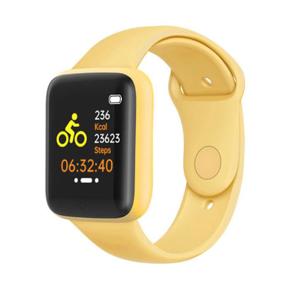1,4 tommer Smart Watch 150mAh Skridttæller Alarm Indgående Besked Alert Sportstilstand Vandtæt Fitness Watch til IOS 9.0 til Android 5.0 Smartphone Yellow