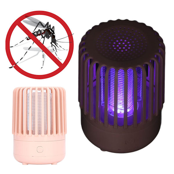 LED myggfellelampe USB oppladbar UV fotokatalysator elektrisk insektmiddel lys Pink