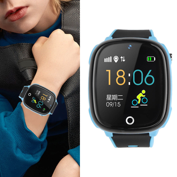 1,44 tommer Smartwatch for børn til drenge piger Tovejs stemmeopkald IP67 Vandtæt SOS Alert Touch Screen Telefonur Blue