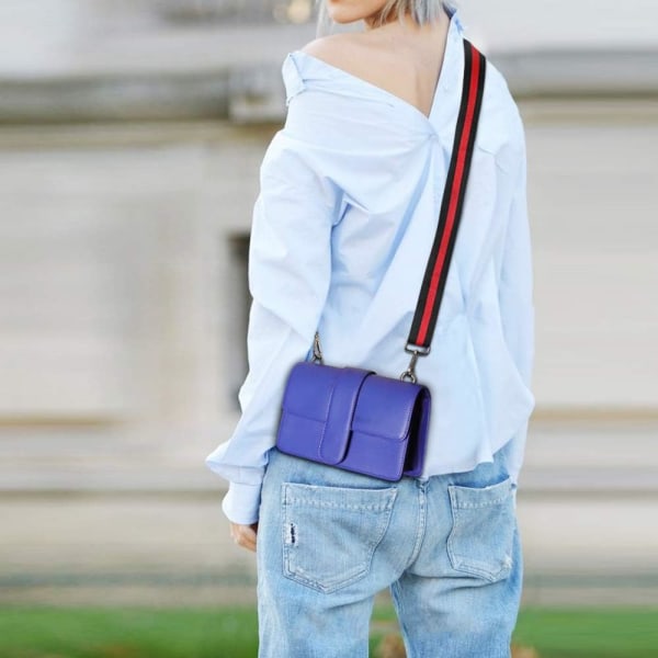 Taske Rem til Crossbody Håndtaske Stripe Black Red