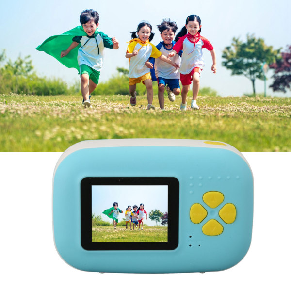 Instant Camera 2in HD Screen Dual 16MP Camera USB Charge 1080P Video Recording Kids Camera with Paper Rolls Lanyard