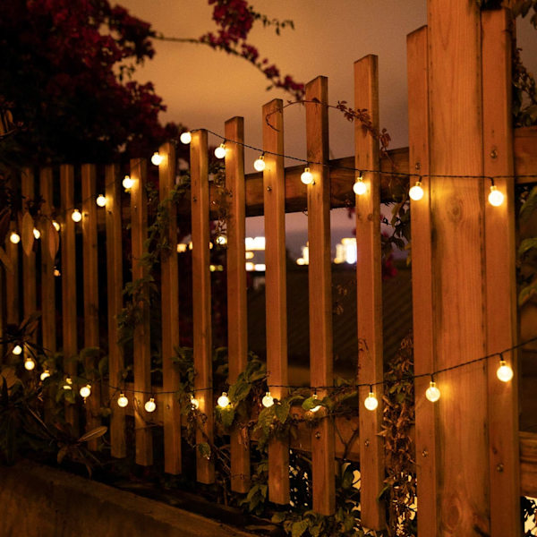 Solcelle-lysstreng til udendørs 100 LED 39.5FT Krystal Globe Lys med 8 Lystilstande, Vandafvisende Solcelledrevet Terrasselys til Havegård Veranda Vi Warm White39.5FT