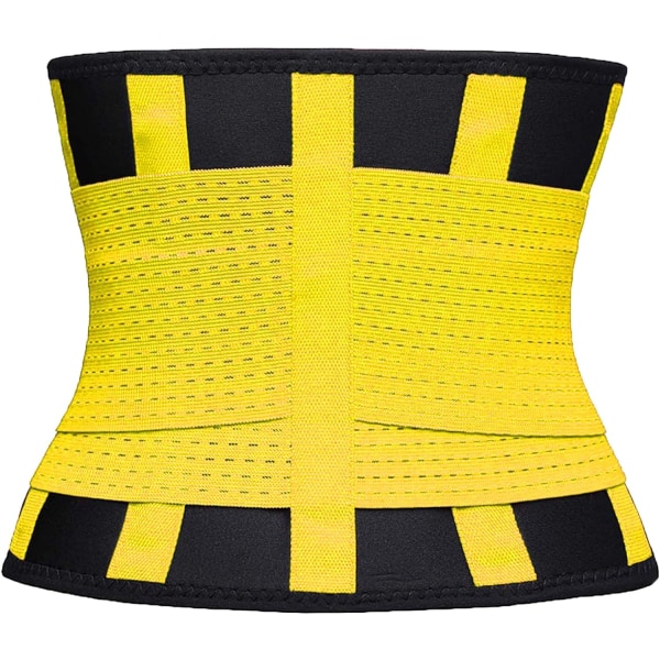 Midjetrenerbelte for kvinner - Midjetrener Trimmer - Slankende Body Shaper-belte - Sport Girdlesbelte (UP Graded) Yellow S