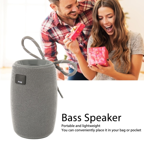 Trådløs Bluetooth-høyttaler Lound Stereo Sound Bærbar Subwoofer Bass-høyttaler for hjemmefestspilling