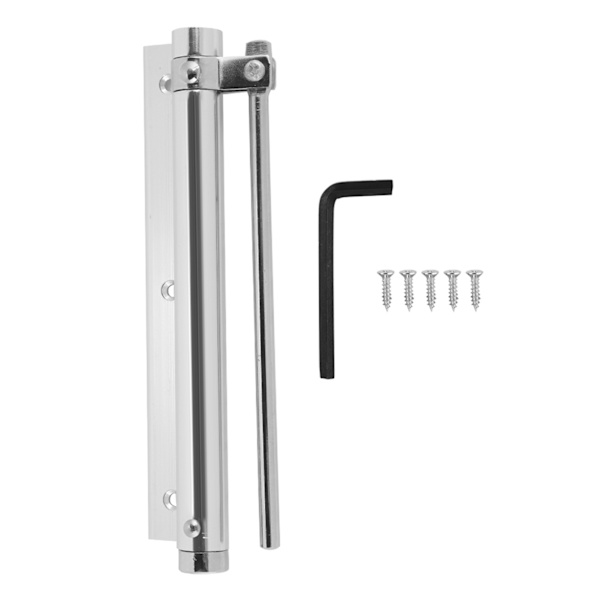 Automatisk dörrstängare i aluminiumlegering, brandklassad, justerbar styrka, fjäderbuffert