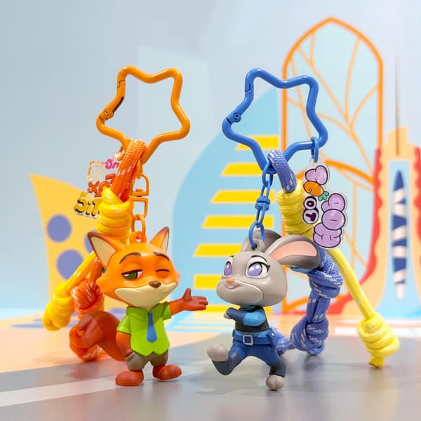 Zootopia Nick Wilde Nyckelring - Söt Rävkaraktär Väskberlock med Paracordrem Nick