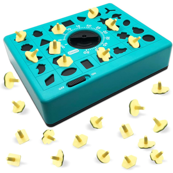 Tidsspill, Pop Up Brettspill med Formmatching Puslespill for Barn, Lærer Formgjenkjenning & Deduktiv Resonnering, Perfekt Bursdagsgave for Barn Blue