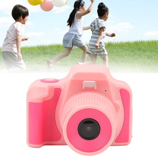 Lasten selfie-kamera 2 tuuman 5M 1080P HD Mini kannettava digitaalinen videokamera lelu taaperolle Pink