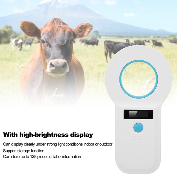 Dyretagslæser til kæledyr Mikrochip Scanner til RFID 34,2Khz/125Khz Genopladelig Support til EMID/FDX-B