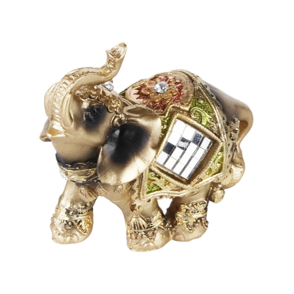 Lykke Feng Shui Grønn Elefant Statue Skulptur Velstand Figur Gave Hjem Dekorasjon S
