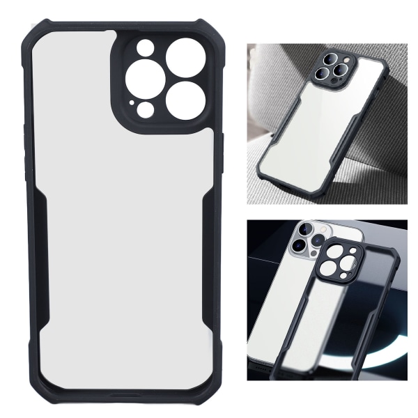 Phone case Cover suojus Iskunkestävä lämmönpoisto Ohut, ohut linssisuojaus Puhelimen lisävaruste näytönsuojalla Iphone Blackille Iphone 13pro
