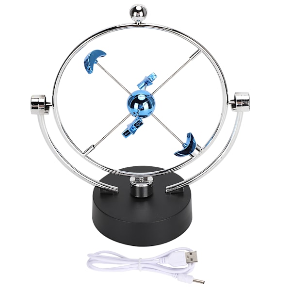 Perpetual Motion Bordlegetøj Stjerne Måne Planetarisk System Farve USB Batteri Skrivebords Skulptur