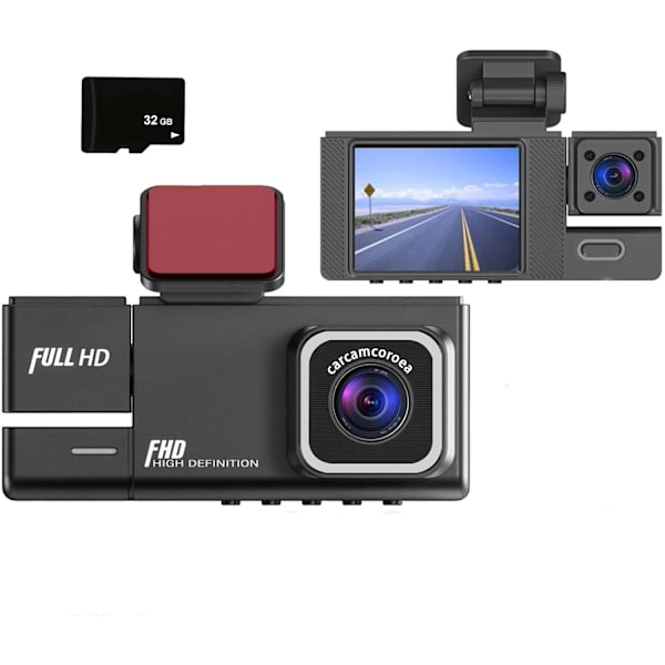 Dash Cam WiFi FHD 1080P Auton Kamera, Etu- ja Sisäkamera Autoille, Mini-ajoneuvokamerat Yökuvanäkyvyydellä, 24 Tunnin Pysäköintitila, WDR, Silmukka-tallennus