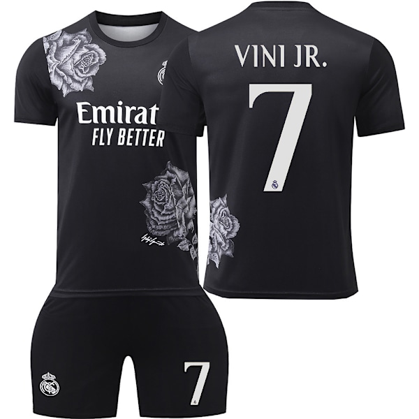 24-25 Real Madrid Joint No.7 Vini Barn og Voksen Fotballtreningsdrakt Sett No.7 Vini XXL