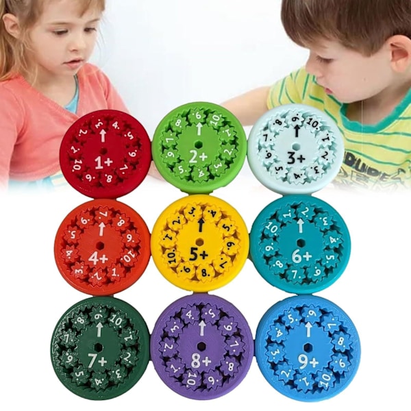 Matematik Fidget Spinners, Matematik Fakta Fidget Spinner, Addition og subtraktion Fidget Spinner Legetøj til børn, Matematik Læring & Uddannelse Legetøjsspil Add and subtract 9 PCS
