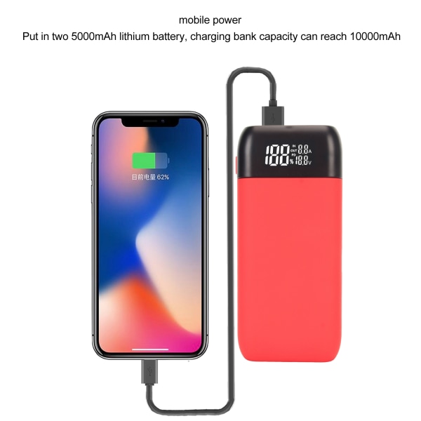 Lii MP2 18650 21700 Batteriladdare Powerbank Digital Display QC3.0 Snabbladdning Typ C Ingång Bärbar Mobil Strömförsörjning
