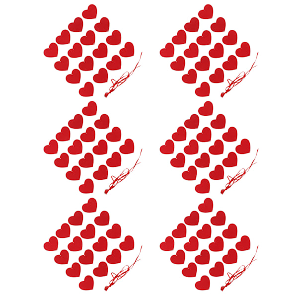 96 stk Hjertebanner i Nonwoven Materiale Holdbart Gjenbrukbar Bred Anvendelse Hjertegirlander for Fest Bryllup Jubileum